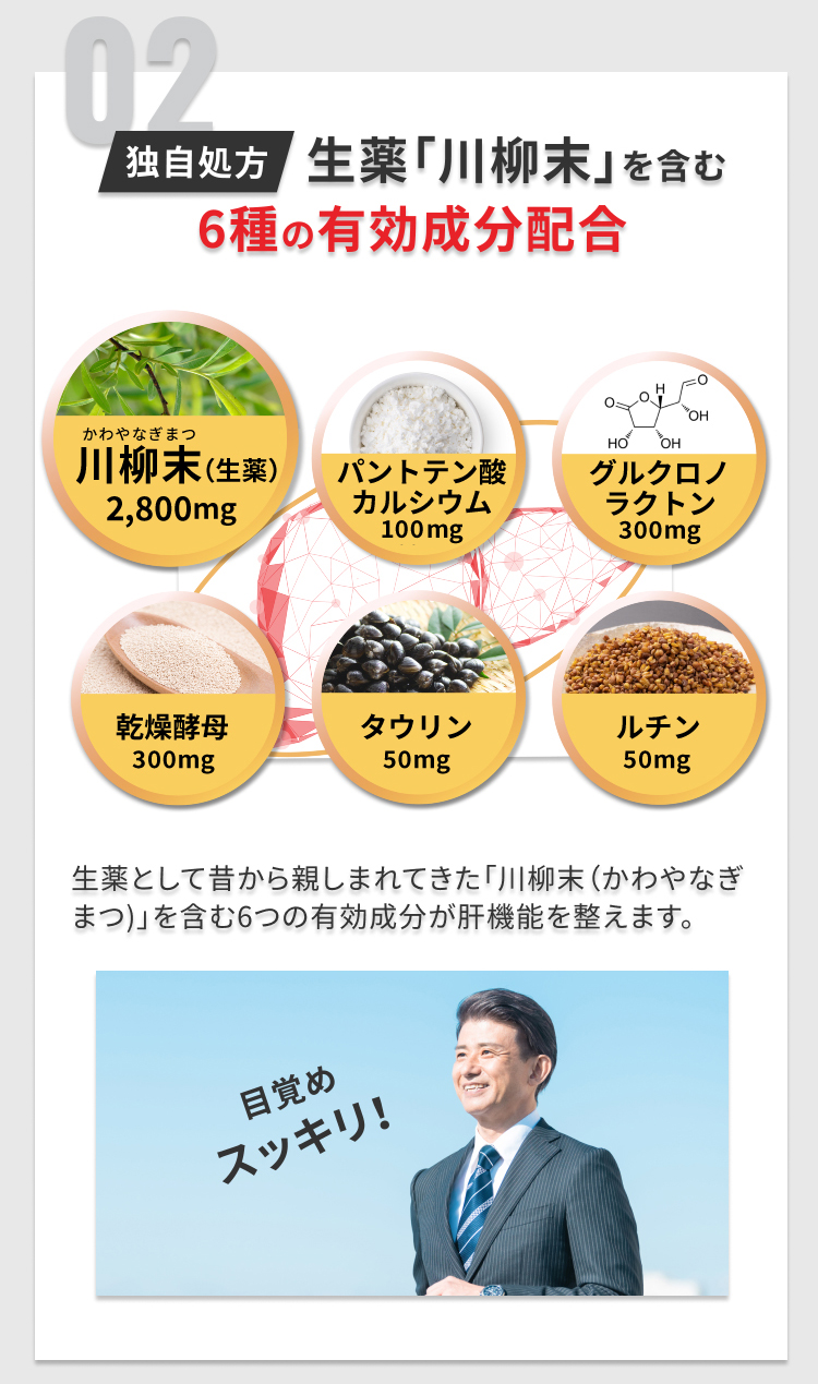 02日本で唯一！生薬「川柳末」を含む6種の有効成分配合